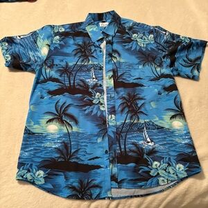 Blue Sailing Hawaiian Shirt